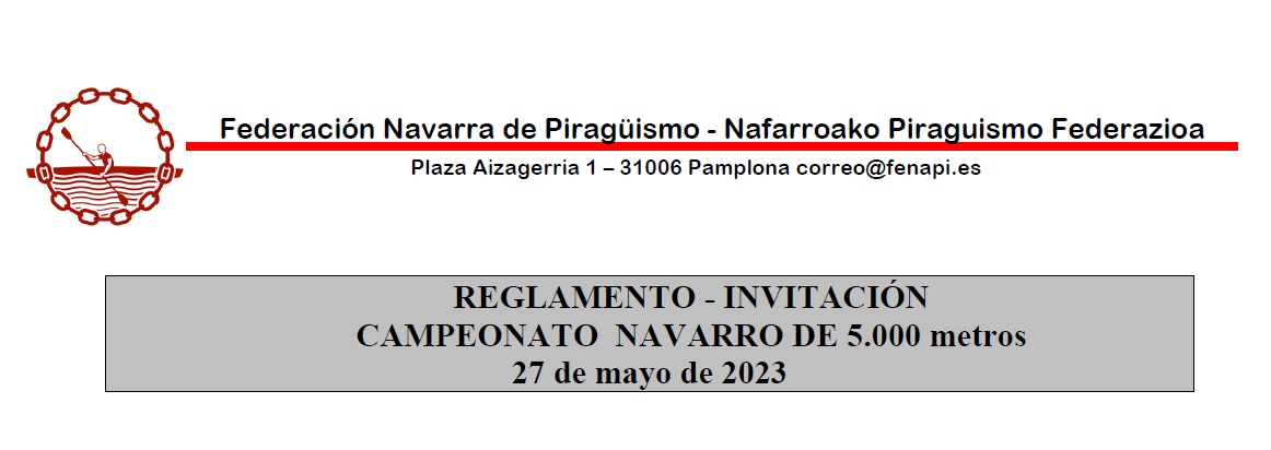 Campeonato Navarro 5.000 metros (27 de mayo). &iexcl;Inscr&iacute;bete!